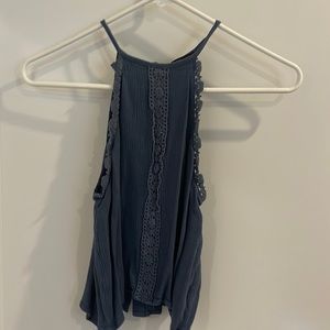 BLUE CAMISOLE WITH BUTTON DOWN BACK